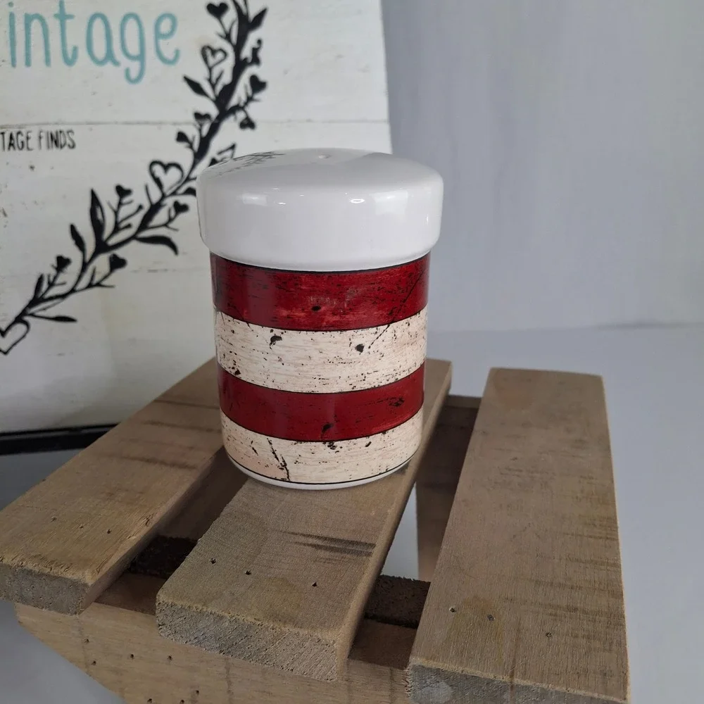 Warren‎ Kimble Sakura Colonial American Flag Salt Pepper Shaker Vintage 1997